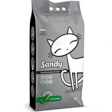 Sandy Sodyum Bentonit Ultra Topaklaşan Kokusuz Doğal Kedi Kumu 10 kg
