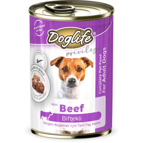 DogLife Biftek Etli Köpek Konservesi 400 Gr