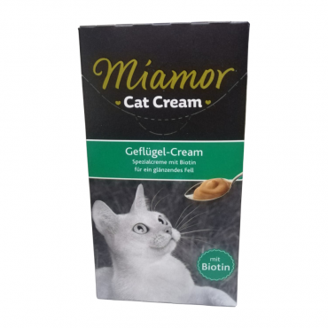Miamor Cream Kümes Hayvanlı Biotin Kedi Ödül Maması 6x15 Gr