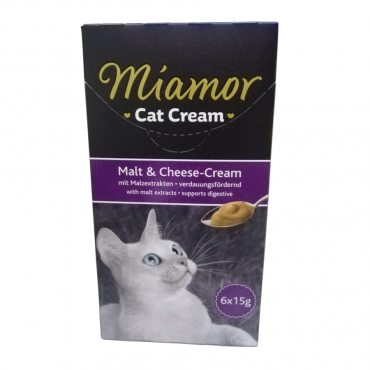 Miamor Cream Malt Mayası ve Peynir Kedi Ödülü 6x15 Gr