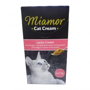Miamor Cream Somonlu Kedi Ödül Maması 6X15 gr