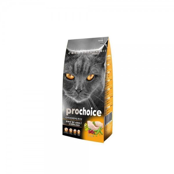 Pro Choice Pro 32 Sterilised Kısırlaştırılmış Tavuklu Kedi Maması 15 Kg