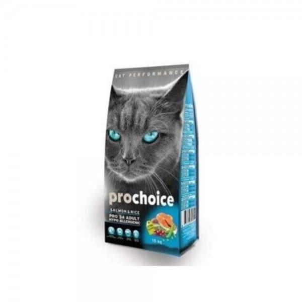 Pro Choice Pro 34 Salmon & Rice Somonlu Yetişkin Kedi Maması 15 kg