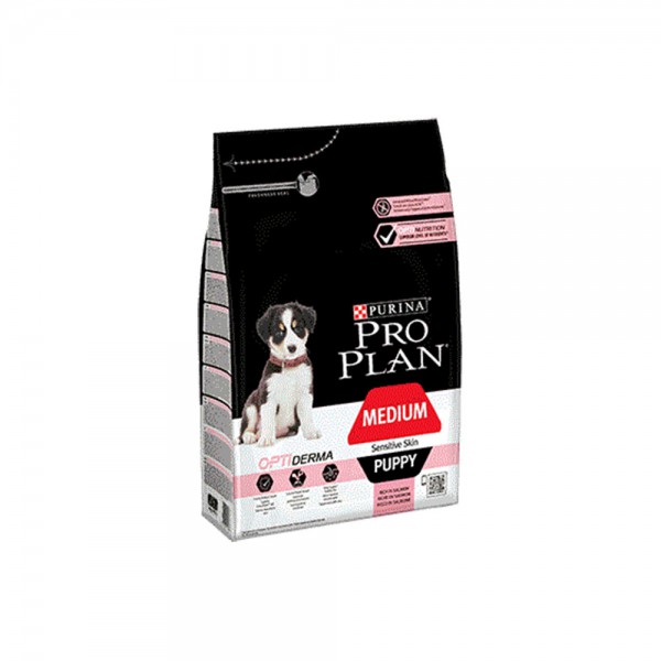 PRO PLAN Medium Puppy Sensitive Skin OPTIDERMA Somon Eti İçeriği 12 Kg